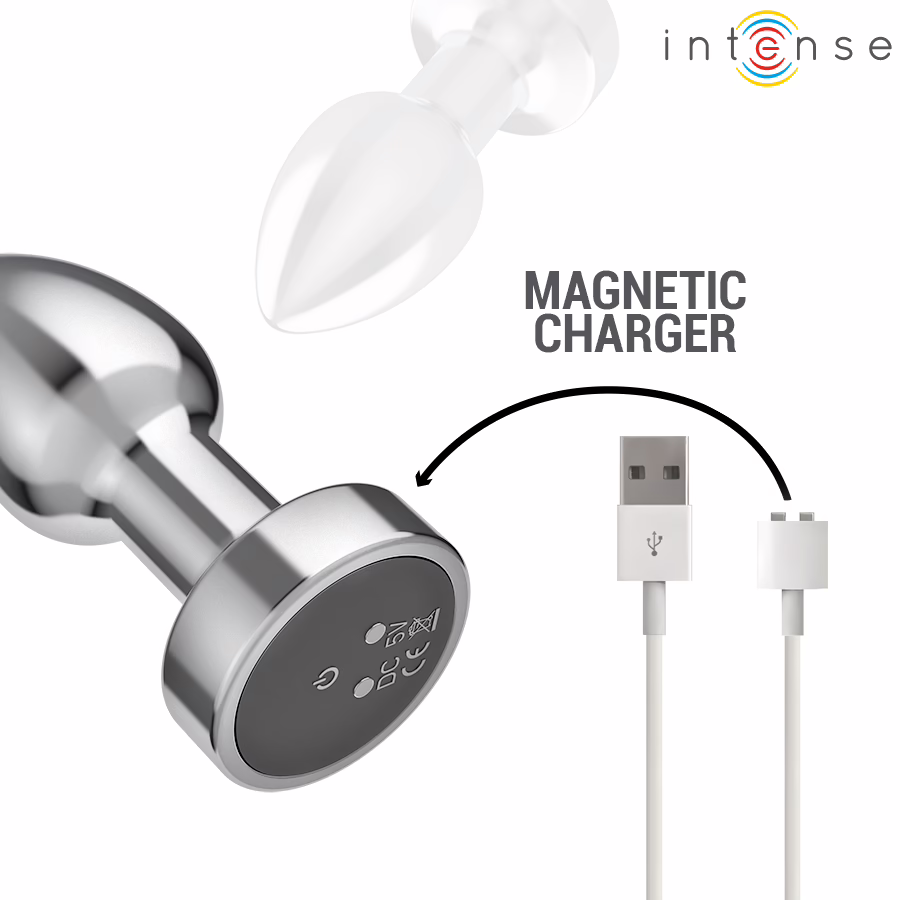 INTENSE - PLUG ANAL 10 VIBRACIONES METAL CON CONTROL REMOTO S - Imagen 7