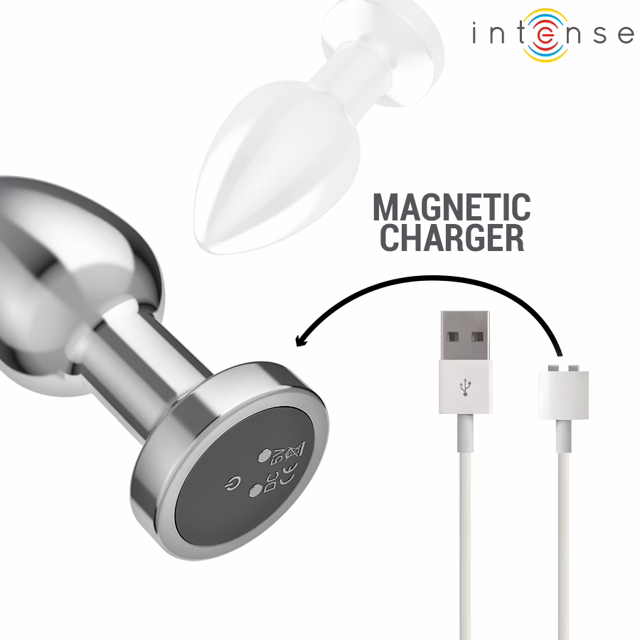 INTENSE - PLUG ANAL 10 VIBRACIONES METAL CON CONTROL REMOTO M - Imagen 6