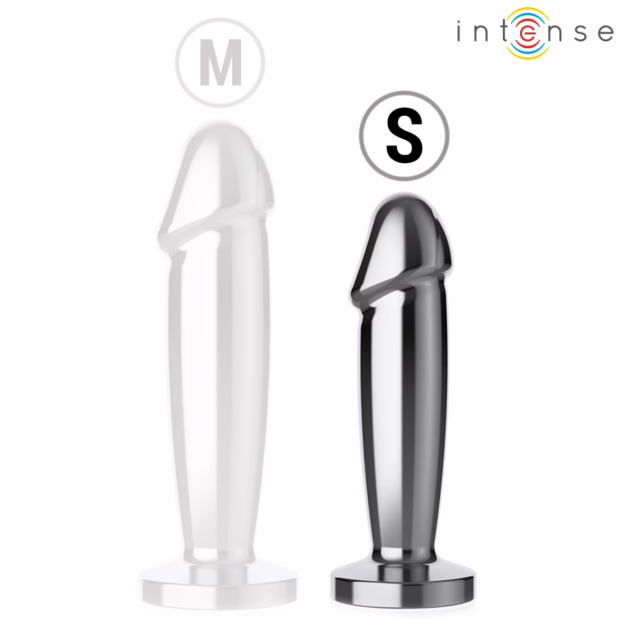 INTENSE - PLUG ANAL 10 VIBRACIONES METAL EN FORMA DE DILDO CON CONTROL REMOTO S - Imagen 6