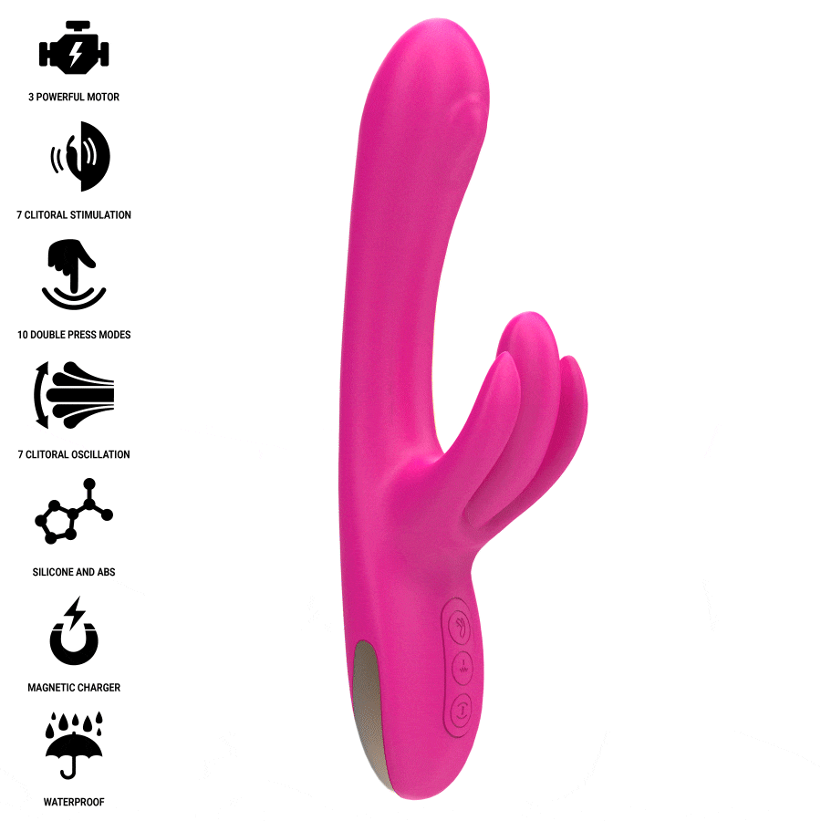 INTENSE - BRITNEY VIBRADOR MULTIFUNCIÓN RABBIT 23 CM ROSA - Imagen 2