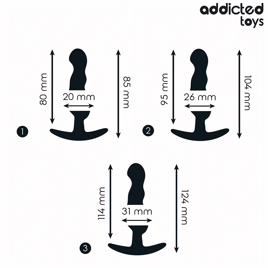 ADDICTED TOYS - SET DE 3 PLUG ANAL SILICONA MODELO 1 - Imagen 4