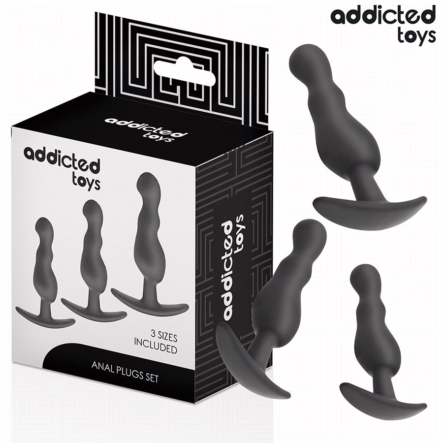 ADDICTED TOYS - SET DE 3 PLUG ANAL SILICONA MODELO 1