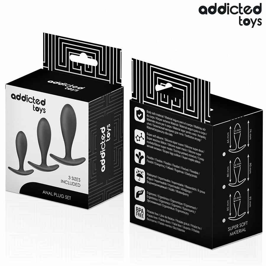 ADDICTED TOYS - SET DE 3 PLUG ANAL SILICONA MODELO 2 - Imagen 7