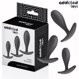 ADDICTED TOYS - SET DE 3 PLUG ANAL SILICONA MODELO 2