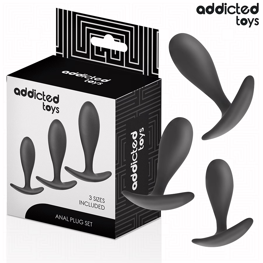 ADDICTED TOYS - SET DE 3 PLUG ANAL SILICONA MODELO 2