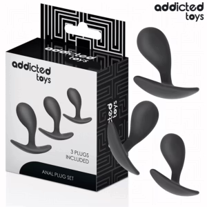 ADDICTED TOYS - SET DE 3 PLUG ANAL SILICONA MODELO 3