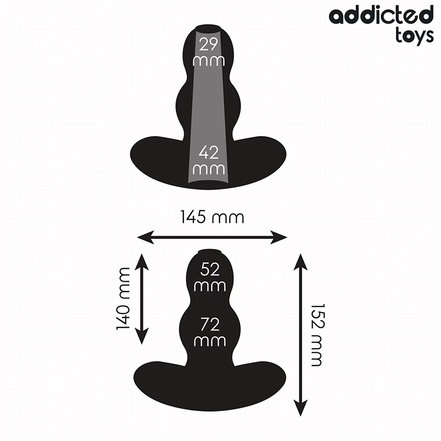 ADDICTED TOYS - PLUG ANAL HUECO SILICONA TALLA XXL 15,2 CM - Imagen 4