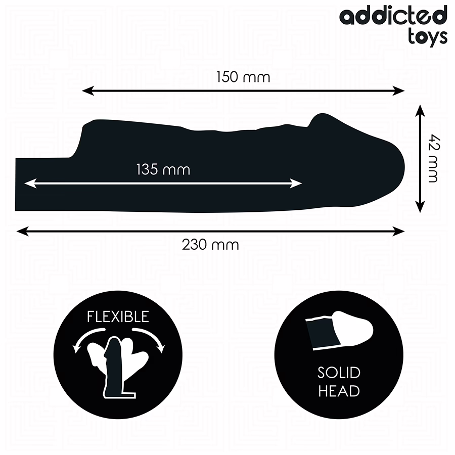 ADDICTED TOYS - FUNDA PARA EL PENE TRANSPARENTE TALLA S 23 CM - Imagen 4