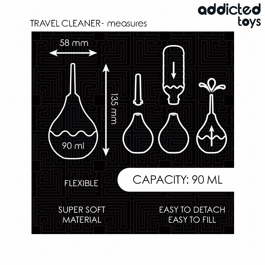 ADDICTED TOYS - LIMPIADOR ANAL DE VIAJE TALLA S 90 ML - Imagen 5