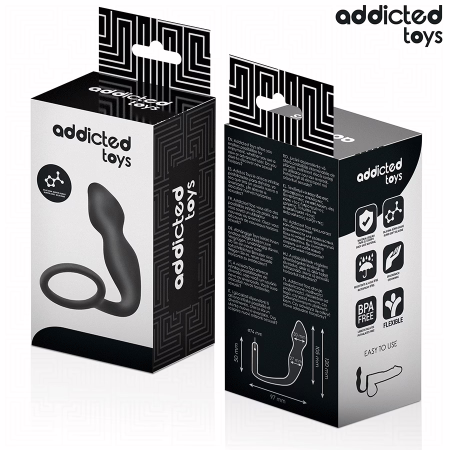 ADDICTED TOYS - PLUG ANAL CON ANILLO SILICONA MODELO 2 - Imagen 6