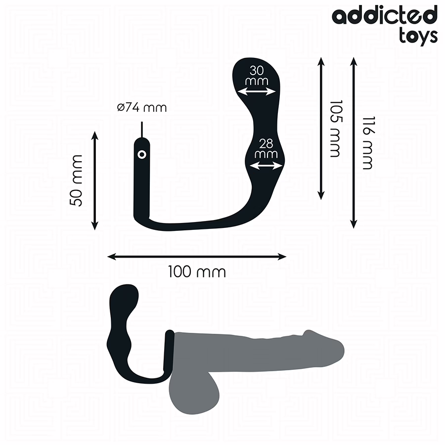 ADDICTED TOYS - PLUG ANAL CON ANILLO SILICONA MODELO 3 - Imagen 4