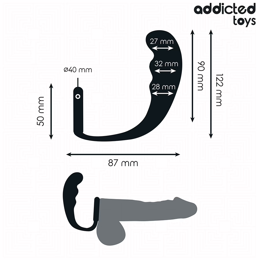 ADDICTED TOYS - PLUG ANAL CON ANILLO SILICONA MODELO 4 - Imagen 4