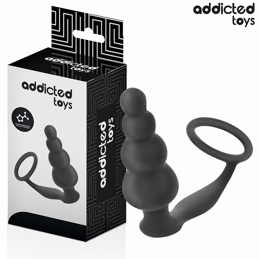 ADDICTED TOYS - PLUG ANAL CON ANILLO SILICONA MODELO 5