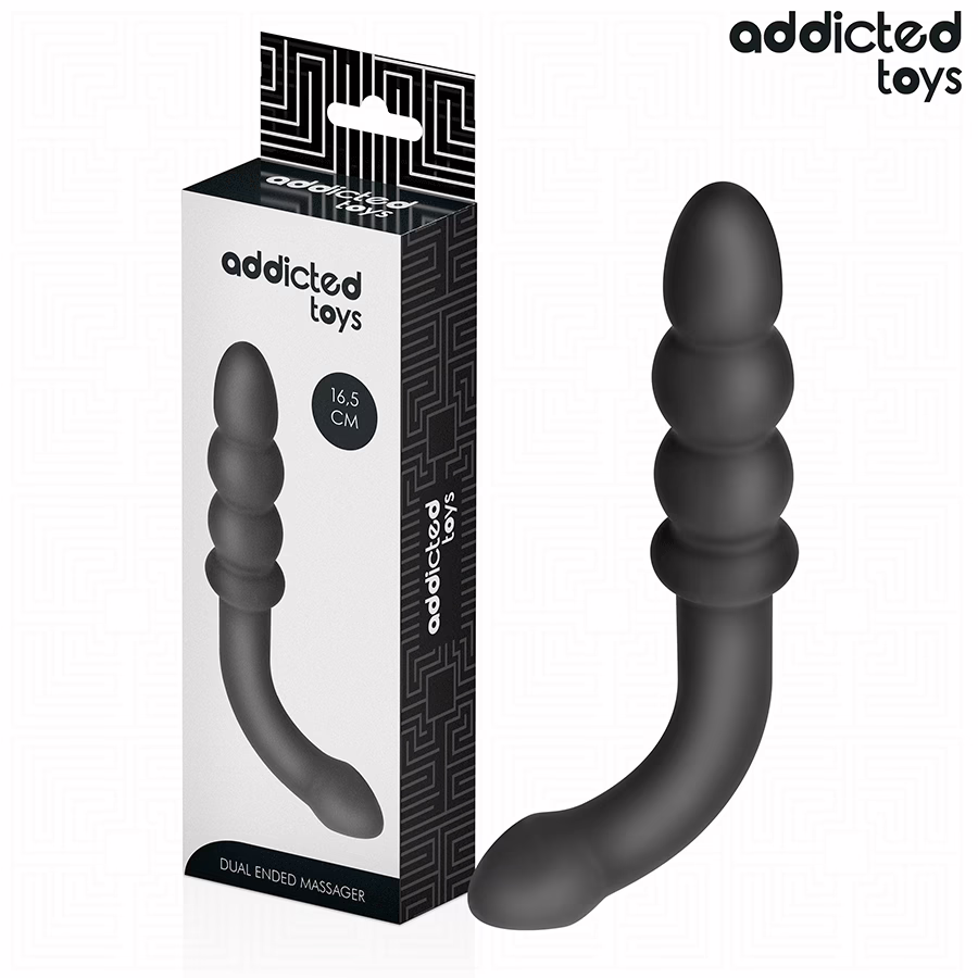 ADDICTED TOYS - MASAJEADOR ANAL DOBLE SILICONA 16,5 CM