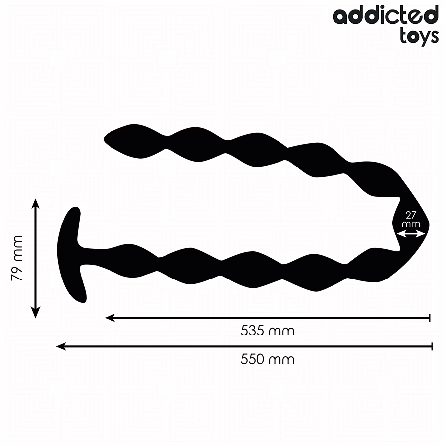 ADDICTED TOYS - ROSARIO ANAL 27 CM EXTRA LARGO SILICONA - Imagen 4