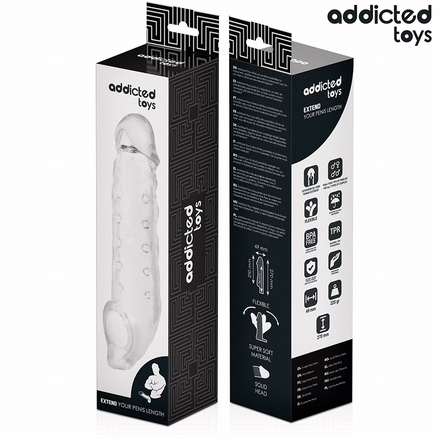 ADDICTED TOYS - FUNDA PARA EL PENE TRANSPARENTE TALLA S 23 CM - Imagen 7