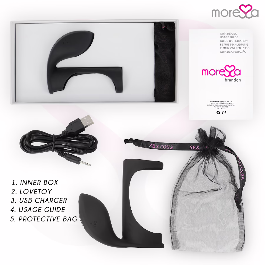 MORESSA - BRANDON POTENTE ANILLO VIBRADOR CON FUNDA DE ENGROSAMIENTO MASCULINO - Imagen 6