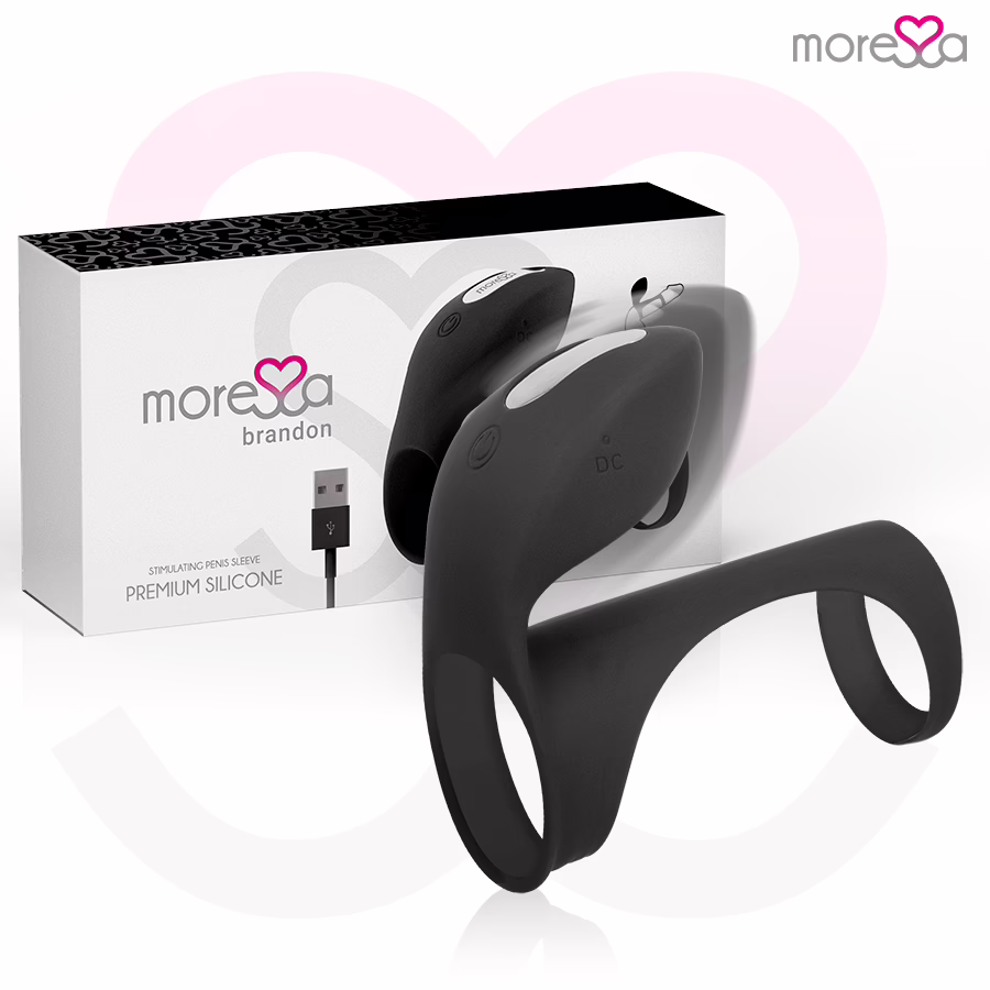 MORESSA - BRANDON POTENTE ANILLO VIBRADOR CON FUNDA DE ENGROSAMIENTO MASCULINO