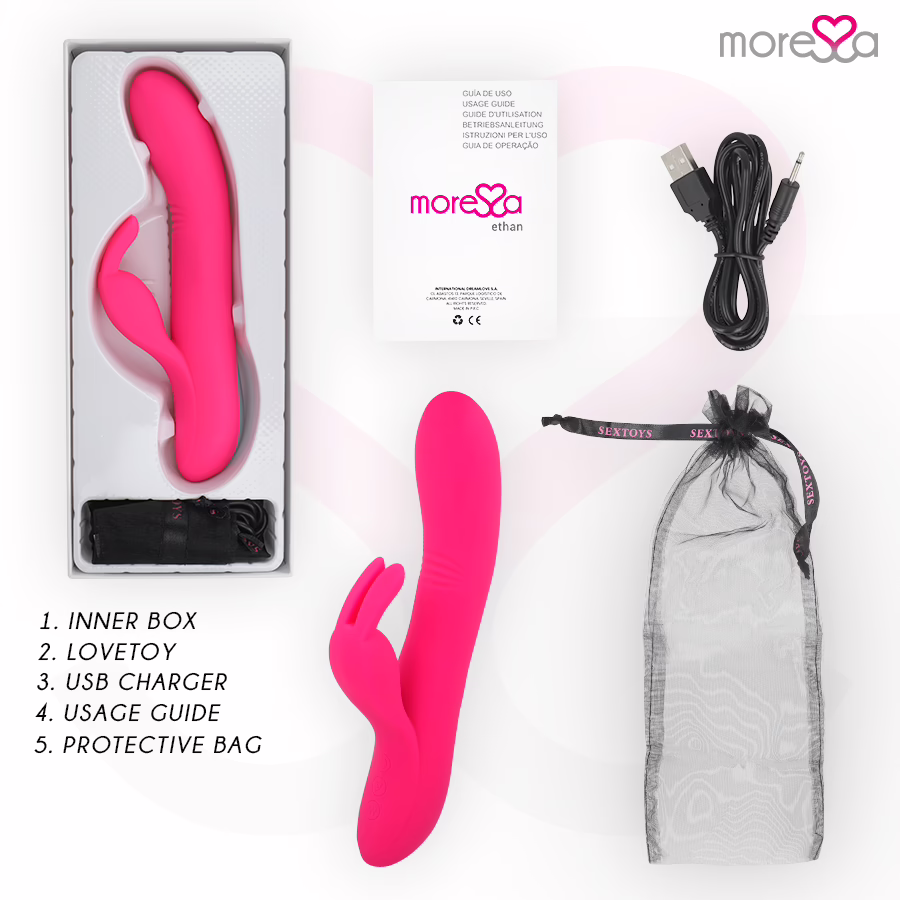 MORESSA - ETHAN EFECTO WAVE MAS POTENTE VIBRACIÓN PREMIUM SILICONE RECARGABLE - Imagen 6