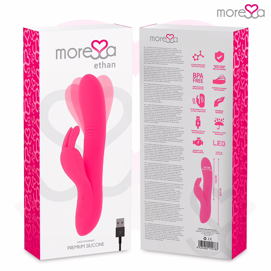 MORESSA - ETHAN EFECTO WAVE MAS POTENTE VIBRACIÓN PREMIUM SILICONE RECARGABLE - Imagen 7