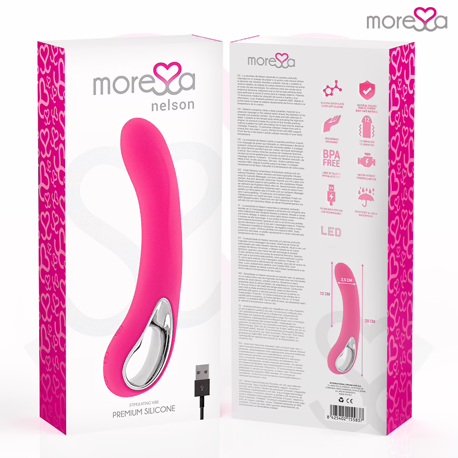 MORESSA - NELSON MASAJEADOR PUNTO G PREMIUM SILICONE RECARGABLE - Imagen 7