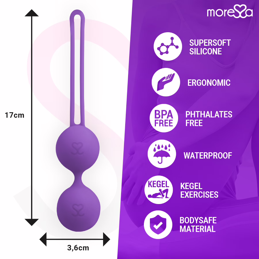 MORESSA - OSIAN THREE ENTRENAMIENTO SUELO PELVICO 85 gr PREMIUM SILICONA LILA - Imagen 4