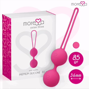 MORESSA - OSIAN THREE ENTRENAMIENTO SUELO PELVICO 85 gr PREMIUM SILICONA ROSA