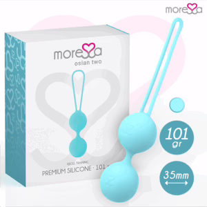 MORESSA - OSIAN TWO ENTRENAMIENTO SUELO PELVICO 101gr PREMIUM SILICONA TURQUESA