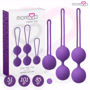 MORESSA - OSIAN SET Osian One; 51 Gr / Osian Two; 101 Gr / Osian Three 85 gr PREMIUM SILICONA LILA