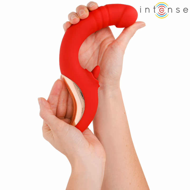 INTENSE - PAULINA VIBRADOR & ESTIMULADOR EN FORMA DE U ROJO - Imagen 3