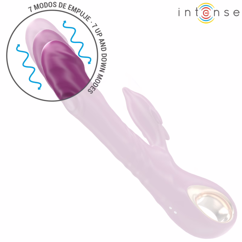 INTENSE - HALLE VIBRADOR MULTIFUNCIÓN CON LENGUA ESTIMULADORA EN FORMA DE DELFÍN MORADO - Imagen 4