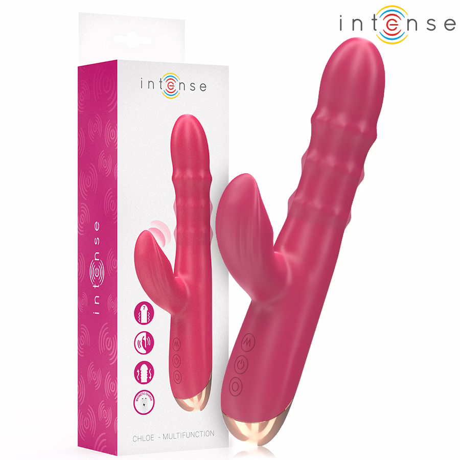 INTENSE - CHLOE VIBRADOR MULTIFUNCIÓN 3 EN 1 ROJO