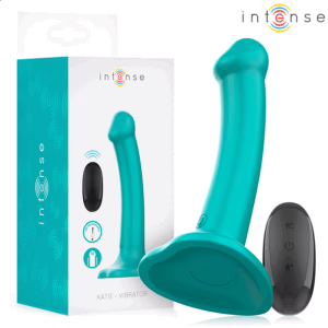 INTENSE - KATIE VIBRADOR CON VENTOSA 10 VIBRACIONES AZUL OSCURO CONTROL REMOTO