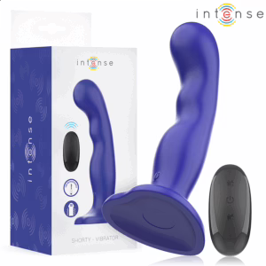 INTENSE - SHORTY VIBRADOR CON VENTOSA AZUL CONTROL REMOTO