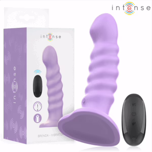 INTENSE - BRENDA VIBRADOR TALLA M DISEÑO EN ESPIRAL 10 VIBRACIONES MORADO CONTROL REMOTO