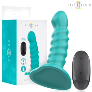 INTENSE - BUFFY VIBRADOR TALLA S DISEÑO EN ESPIRAL 10 VIBRACIONES AZUL CONTROL REMOTO