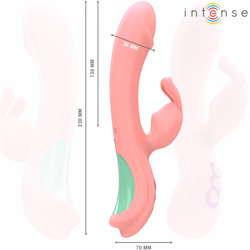 INTENSE - RACHEL VIBRADOR RABBIT 5 VIBRACIONES ROSA - Imagen 4