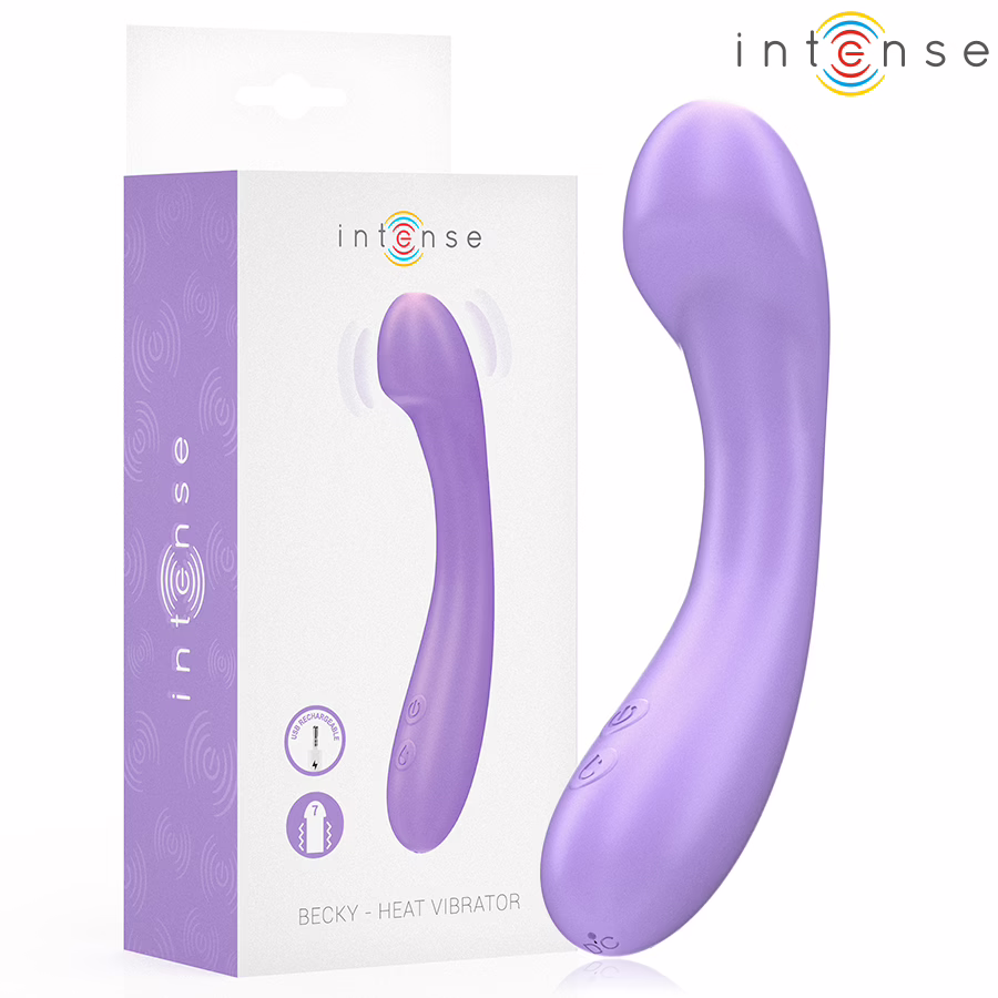 INTENSE - BECKY VIBRADOR 19 CM CALENTABLE 7 VIBRACIONES MORADO
