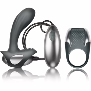 CLIMAXIMUM - EXCITE KIT ANILLO PARA PENE + MASAJEADOR PRÓSTATA CON CABLE