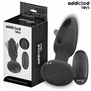 ADDICTED TOYS - PLUG ANAL CON LENGUA VIBRADORA Y CONTROL REMOTO