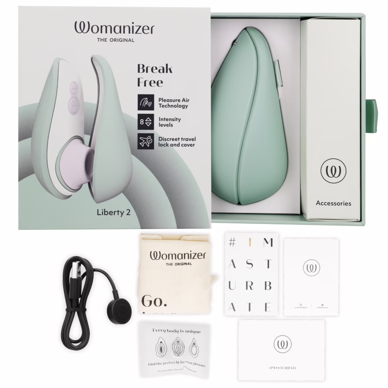 WOMANIZER - LIBERTY 2 ESTIMULADOR & SUCCIONADOR CLÍTORIS VERDE CLARO - Imagen 6