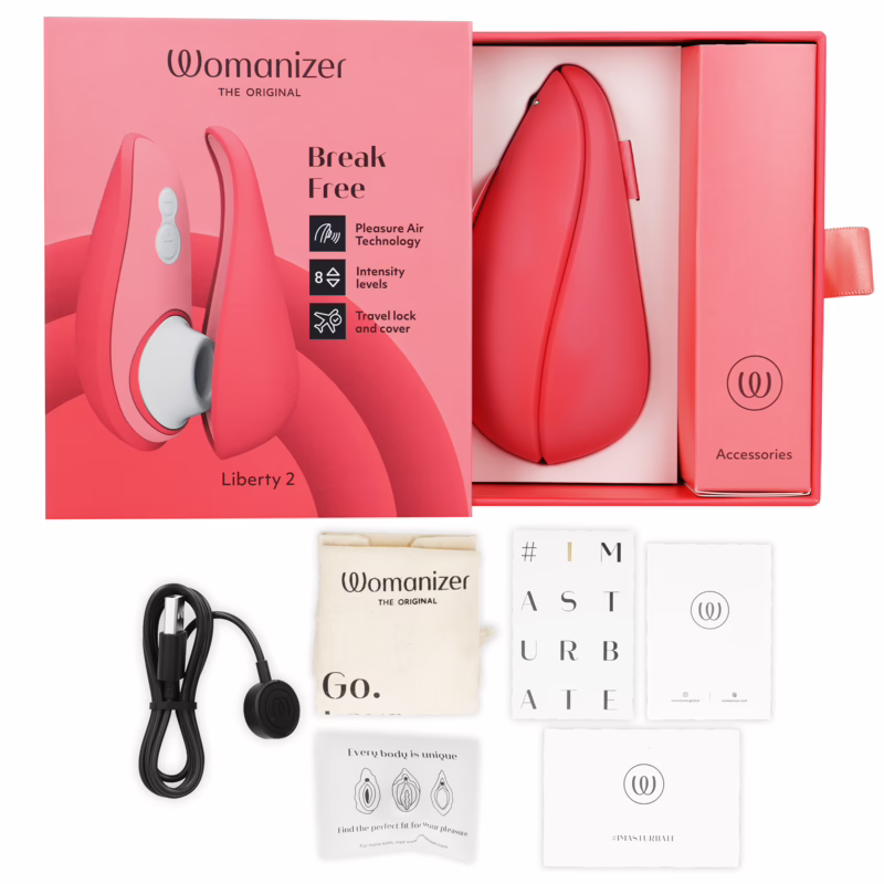 WOMANIZER - LIBERTY 2 ESTIMULADOR & SUCCIONADOR CLÍTORIS ROSA - Imagen 6