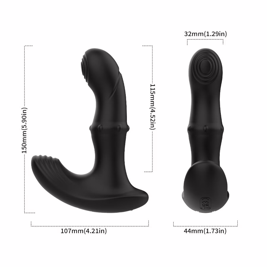 ARMONY - VIBRADOR ANAL PRÓSTATA CONTROL REMOTO NEGRO - Imagen 5