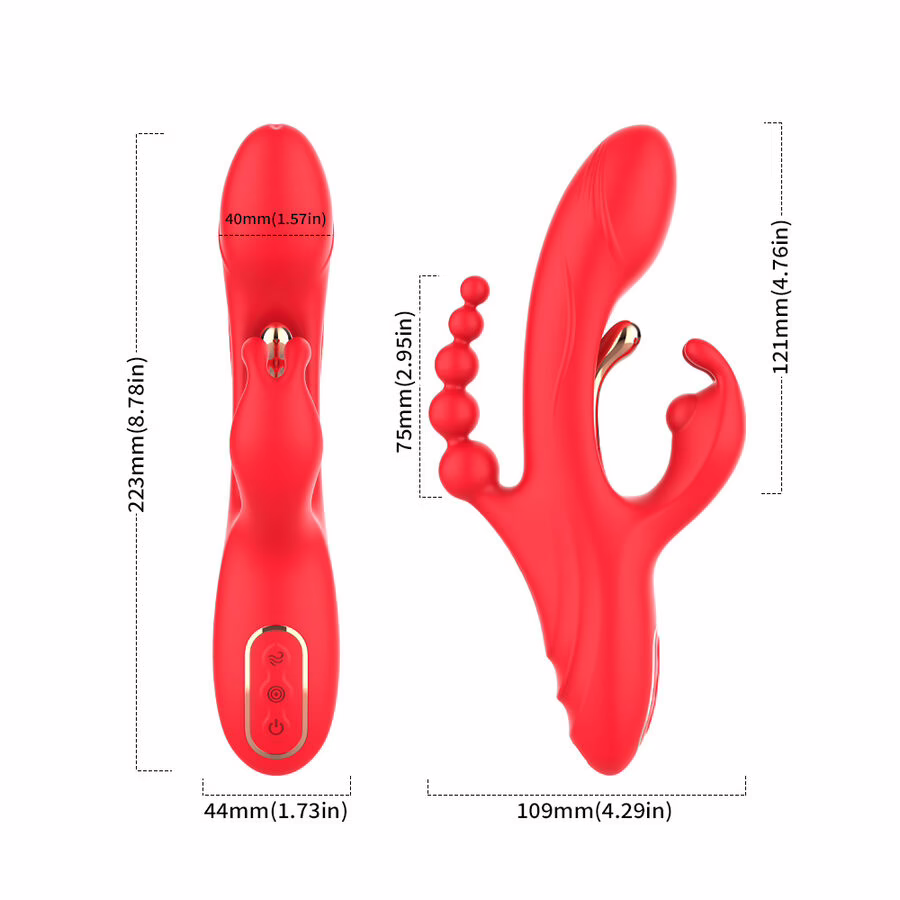 ARMONY - VIBRADOR ESTIMULADOR PUNTO G Y CLÍTORIS ROJO - Imagen 6