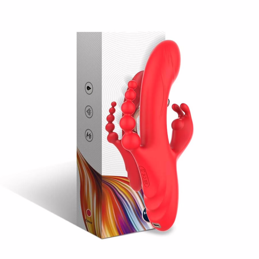 ARMONY - VIBRADOR ESTIMULADOR PUNTO G Y CLÍTORIS ROJO