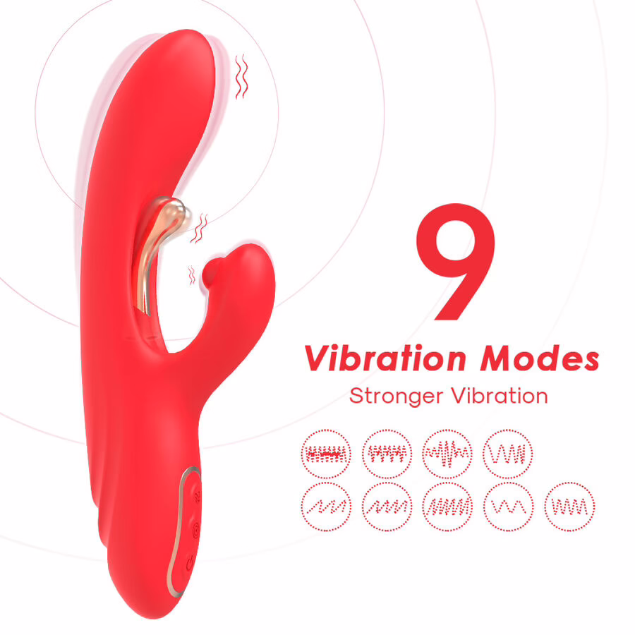 ARMONY - VIBRADOR ESTIMULADOR PUNTO G Y CLÍTORIS CON LENGUA OSCILANTE ROJO - Imagen 3