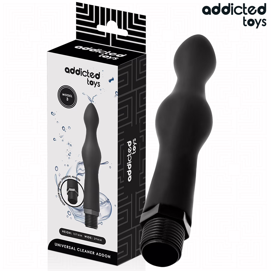 ADDICTED TOYS - LIMPIADOR ANAL CON ADAPTADOR UNIVERSAL MODELO 3