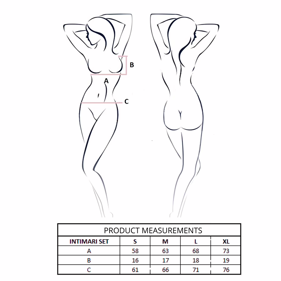 PASSION - INTIMARI SET SUJETADOR + BRAGAS NEGRO L/XL - Imagen 4