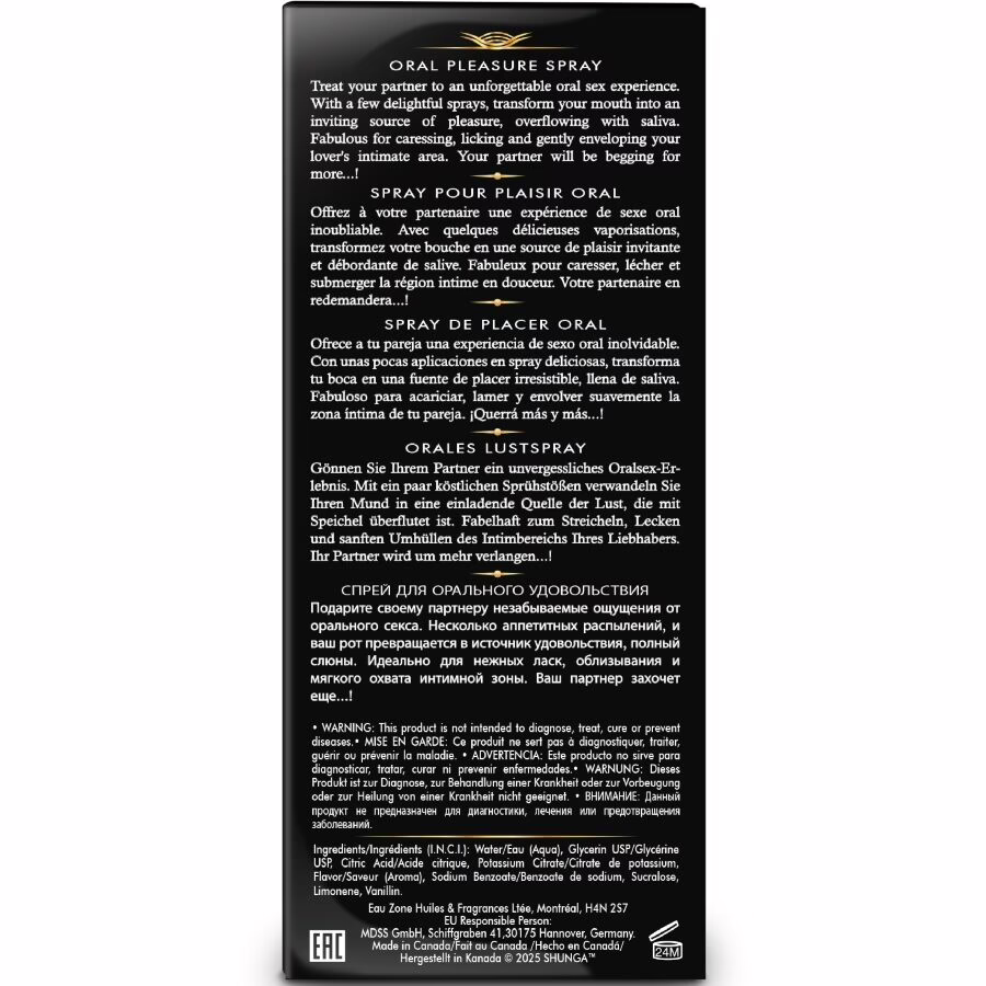SHUNGA - WAVES PLEASURE SPRAY ORAL SEDUCTOR SANDÍA 20 ML - Imagen 4