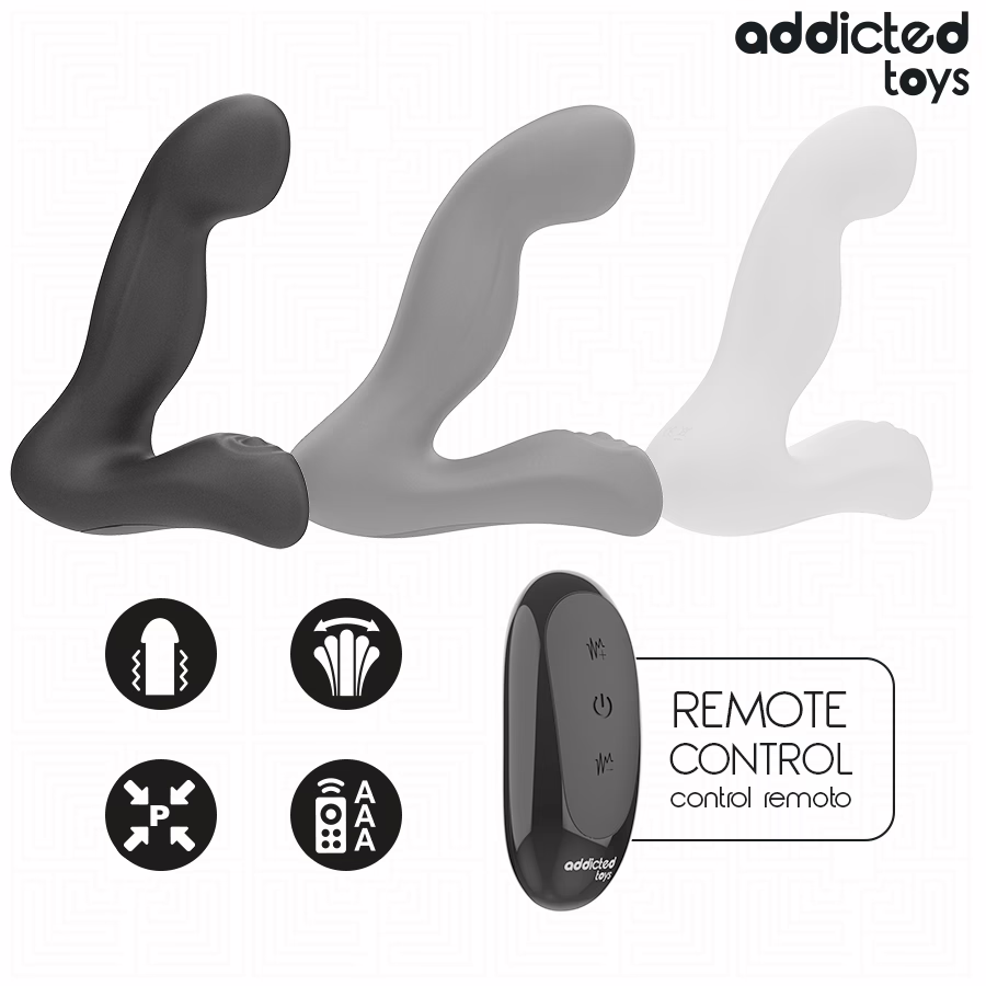 ADDICTED TOYS - MASAJEADOR PROSTÁTICO OSCILANTE CON MODO PULSACIONES CONTROL REMOTO - Imagen 4